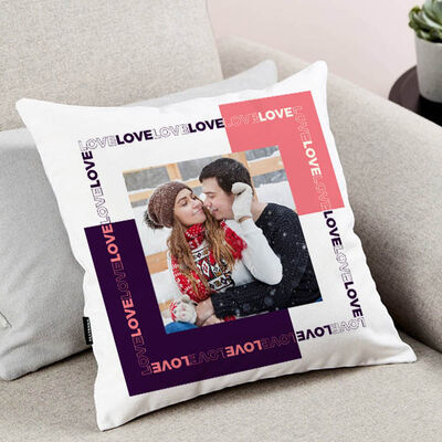 Fotoğraflı Love Sevgili Yastığı - 3