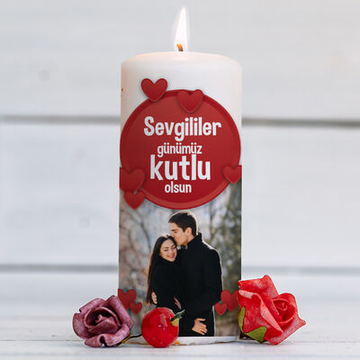 Fotoğraflı Sevgililer Günü Mumu - 2