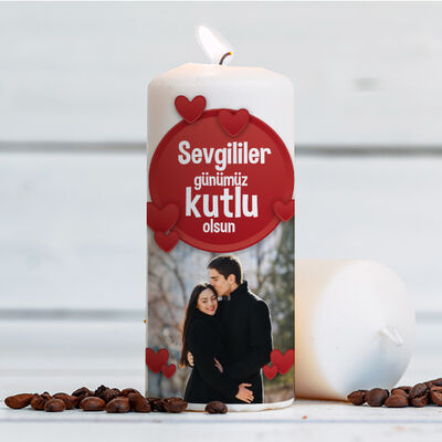Fotoğraflı Sevgililer Günü Mumu - 3
