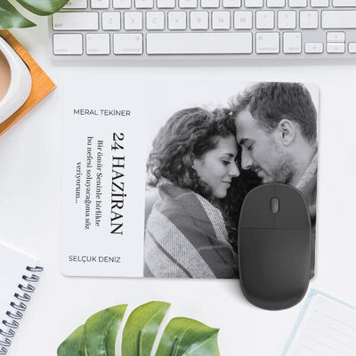 Fotoğraflı Sevgiliye Hediye Aşk Mousepad - 4