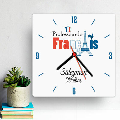 Fransızca Öğretmenine Hediye Duvar Saati - 1