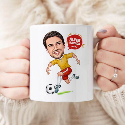 Futbol Sever Erkek Karikatürlü Kupa Bardak - 3