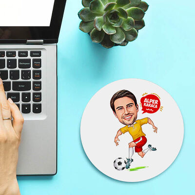 Futbol Sever Erkek Karikatürlü Mousepad - 1