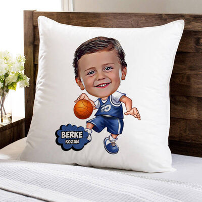Geleceğin Basketbolcusu Karikatürlü Yastık - 1