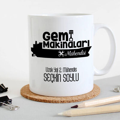 Gemi Mühendislerine Hediye Kupa Bardak - 1