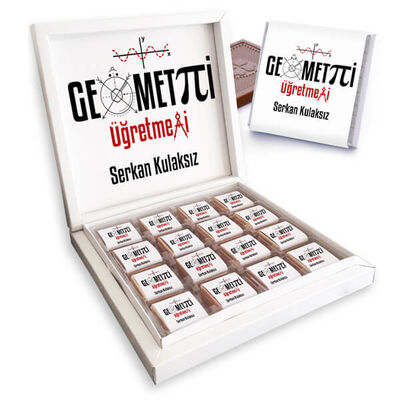 Geometri Öğretmenine Hediye Çikolata Kutusu - 1