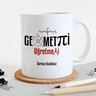 Geometri Öğretmenine Hediye Kupa Bardak - 1