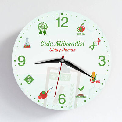 Gıda Mühendisine Hediye Duvar Saati - 1