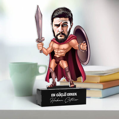 Gladyatör Kişiye Özel Karikatürlü Biblo - 3