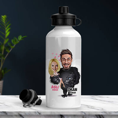 Goril ve Sevgilisi Karikatürlü Suluk - 1