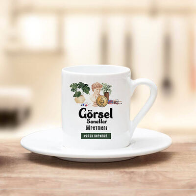 Görsel Sanatlar Öğretmenlerine Hediye Kahve Fincanı - 1