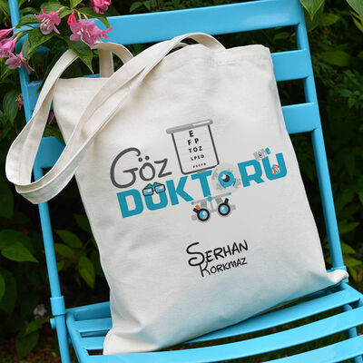 Göz Doktorlarına Özel Bez Çanta - 1