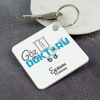 Göz Doktorlarına Özel Kare Anahtarlık - 1