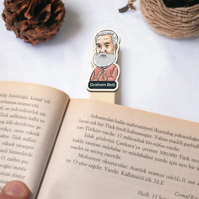 Graham Bell Esprili Çubuk Kitap Ayracı - 1
