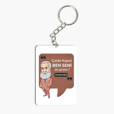 Graham Bell Esprili Mesajlı Anahtarlık - 1