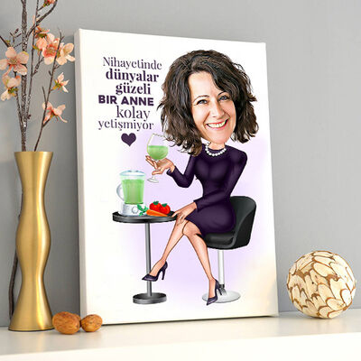 Güzel Bir Anne Kolay Yetişmiyor Kanvas Tablo - 1