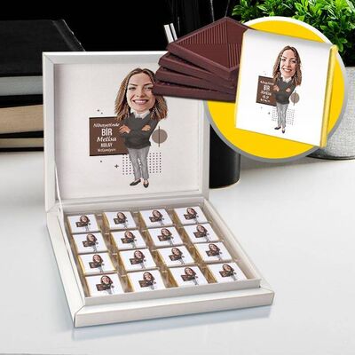 Güzel Bir Kız Kolay Yetişmiyor Karikatürlü Çikolata - 1