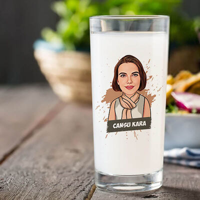 Güzel Kız Karikatürlü İkili Rakı Bardağı - 3