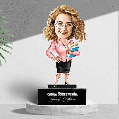 Güzel Öğretmenim Karikatürlü Masa Biblosu - 1