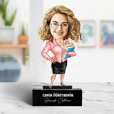 Güzel Öğretmenim Karikatürlü Masa Biblosu - 4