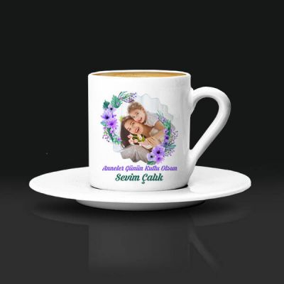 Güzeller Güzeli Çiçek Annem Kahve Fincanı - 1