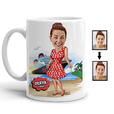 Güzeller Güzeli Karikatürlü Kupa Bardak - 1