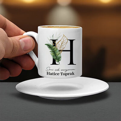 H Harfli Kişiye Özel Kahve Fincanı - 1