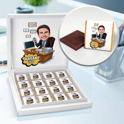 Harika Avukat Karikatürlü Çikolata Kutusu - 1