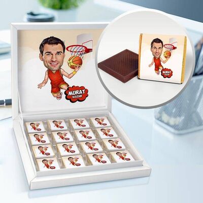 Harika Basketbolcu Karikatürlü Çikolata Kutusu - 1