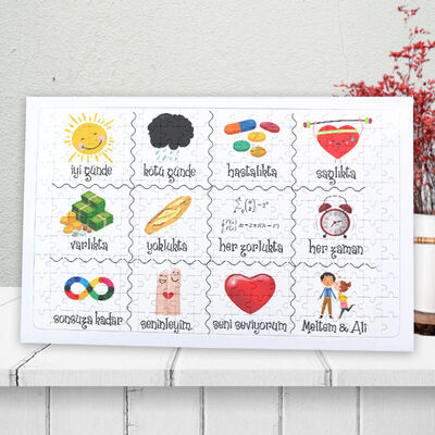 Hastalıkta ve Sağlıkta Sevgililere Özel Puzzle - 1