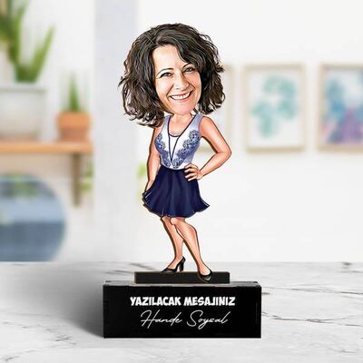 Havalı Hatun Karikatürlü Biblo - 1