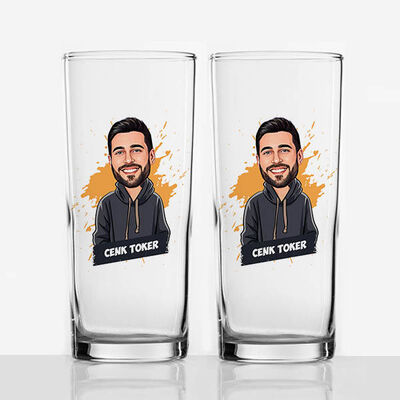Havalı Sevgilim Karikatürlü Rakı Bardağı - 1