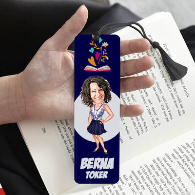 Havam Yerinde Karikatürlü Püsküllü Kitap Ayracı - 1