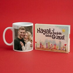 Hayat Seninle Güzel Kupa Bardak ve Kitap