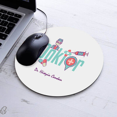 Hediyelik Doktor Temalı Yuvarlak Mousepad - 1