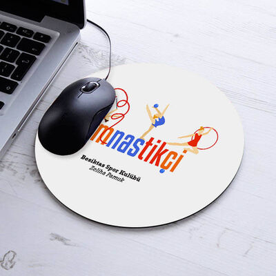 Hediyelik Jimnastikçi Temalı Yuvarlak Mousepad - 1