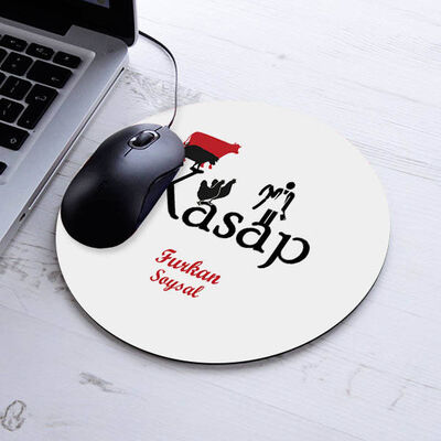 Hediyelik Kasap Temalı Yuvarlak Mousepad - 1