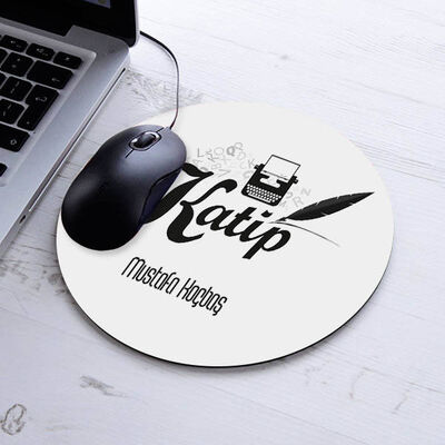 Hediyelik Katip Temalı Yuvarlak Mousepad - 1