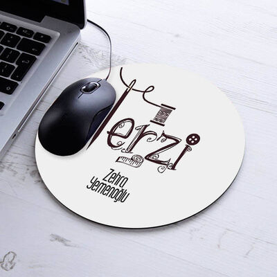 Hediyelik Terzi Temalı Yuvarlak Mousepad - 1