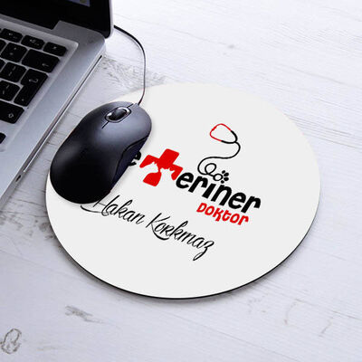 Hediyelik Veteriner Temalı Yuvarlak Mousepad - 1