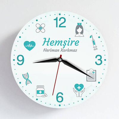 Hemşire Temalı Hediye Duvar Saati - 1
