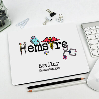 Hemşire Temalı İsme Özel Mousepad - 1