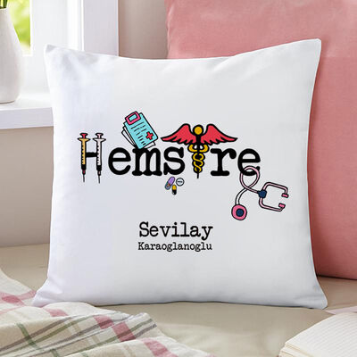 Hemşirelere Özel Hediyelik Kare Yastık - 1