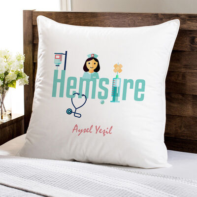 Hemşireye Hediye İsme Özel Yastık - 1