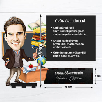 Her Şeyi Bilen Öğretmenim Karikatürlü Biblo - 5