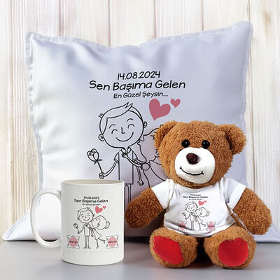 Her Şeyimsin Kupa Ayıcık ve Yastıklı Set - 1