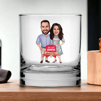 Her Zaman Aşkla Karikatürlü Viski Kadehi - 3