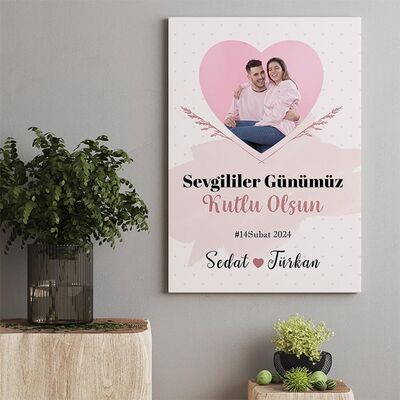 Her Zaman Aşkla Sevgililer Günü Kanvas Tablosu - 1