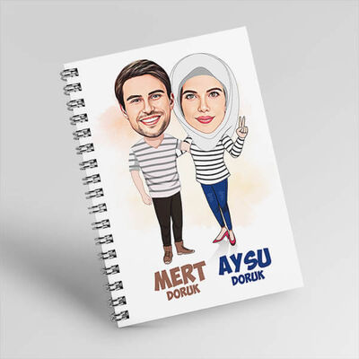 Her Zaman Omuz Omuza Sevgilim Karikatürlü Defter - 1