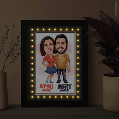 Her Zaman Yanındayım Karikatürlü Işıklı Tablo - 1